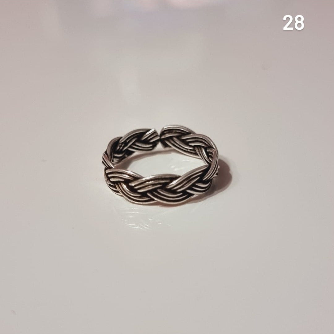 Anillo midi trenzado