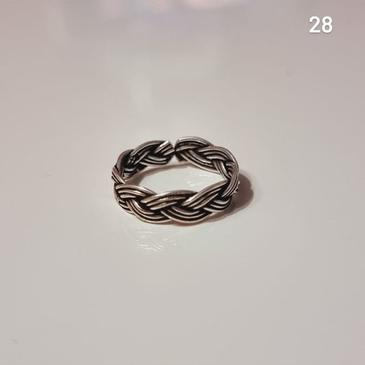 Anillo midi trenzado