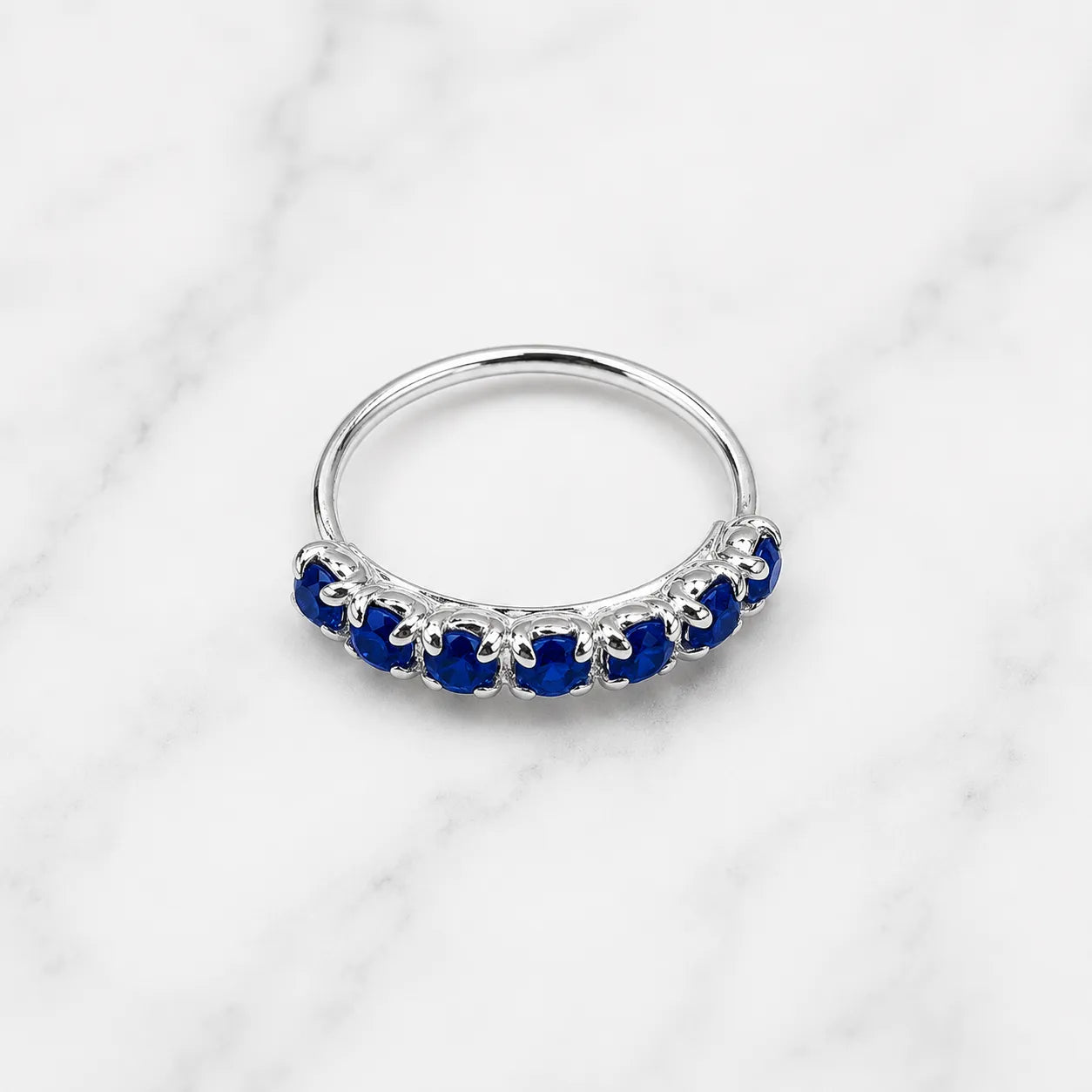 Argolla nariz piercing microcircón azul 10mm