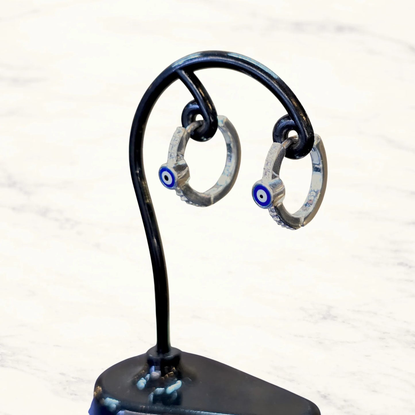 Argollas huggies ojo turco 14mm