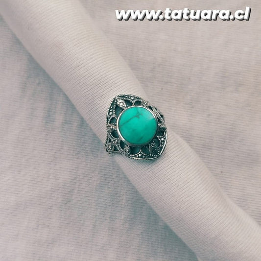 Anillo turquesa envejecido