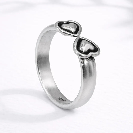 Anillo midi corazones
