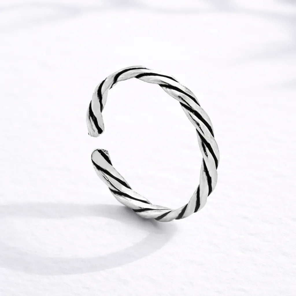 Anillo midi trenzado
