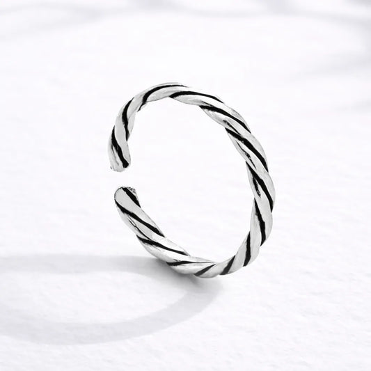 Anillo midi trenzado