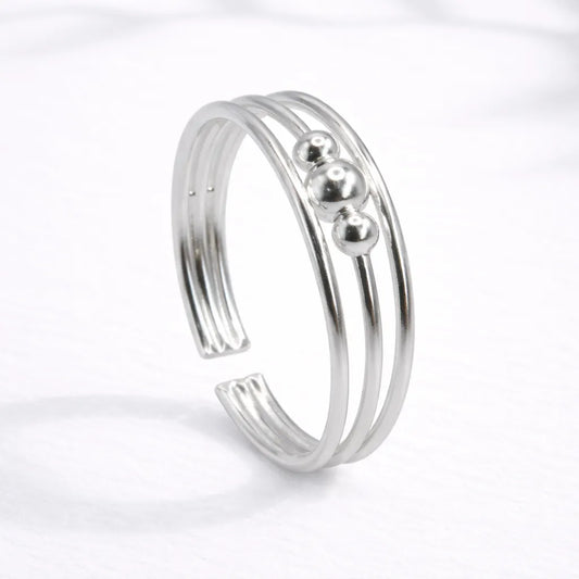 Anillo midi 3 esferas