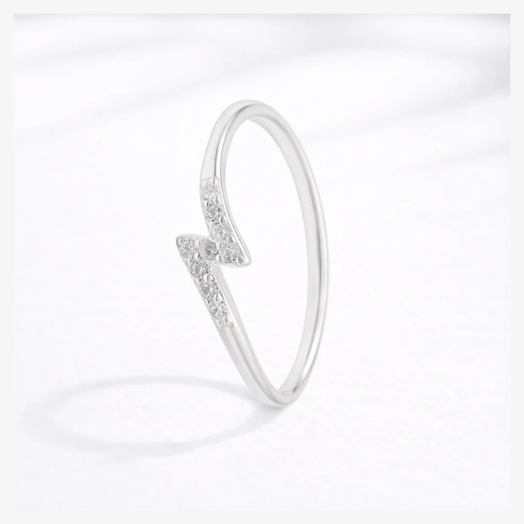 Anillo rayo circón - 17