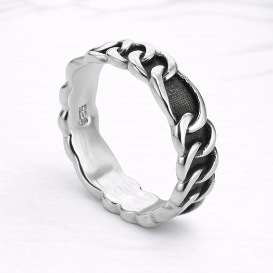 Anillo eslabones envejecidos