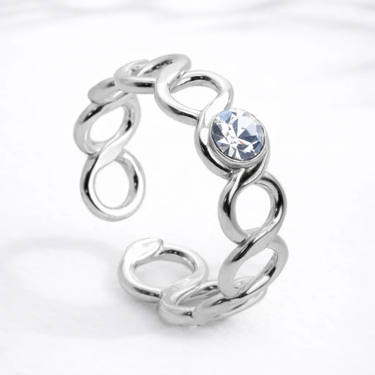 Anillo midi circón