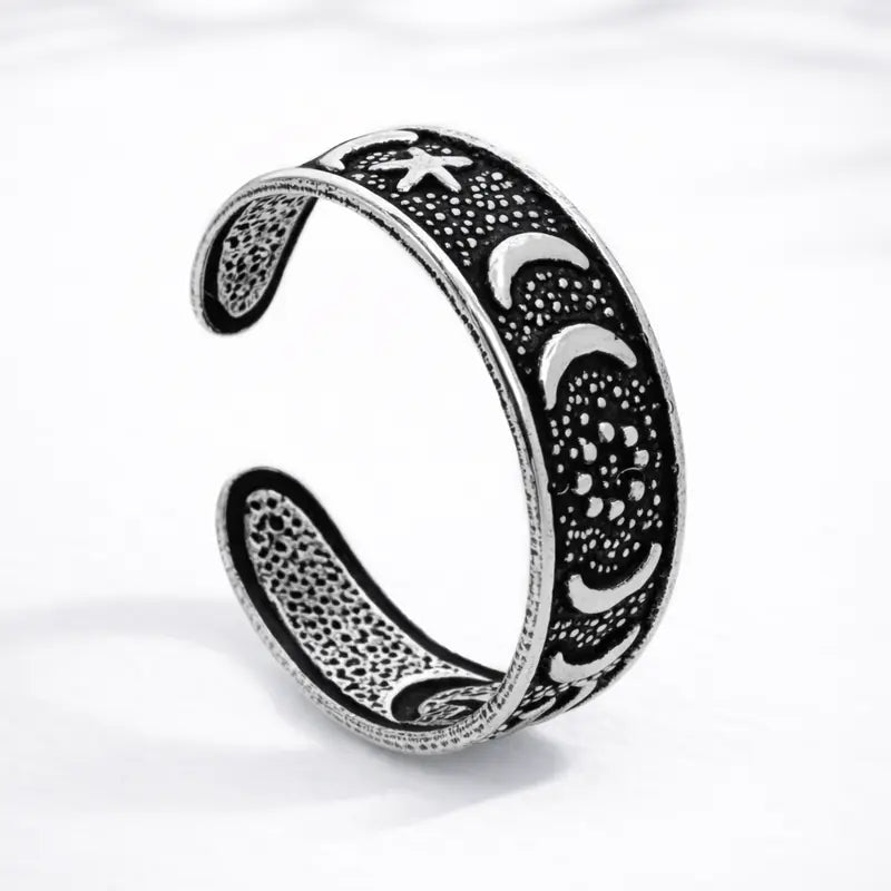 Anillo midi estrella y lunas