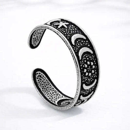 Anillo midi estrella y lunas