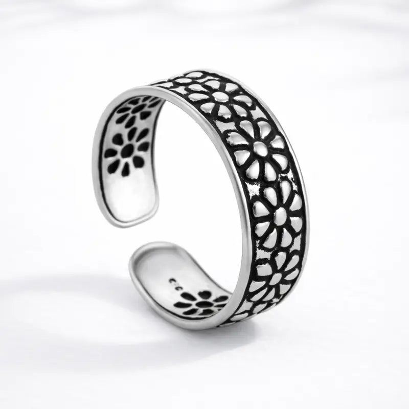 Anillo midi flores