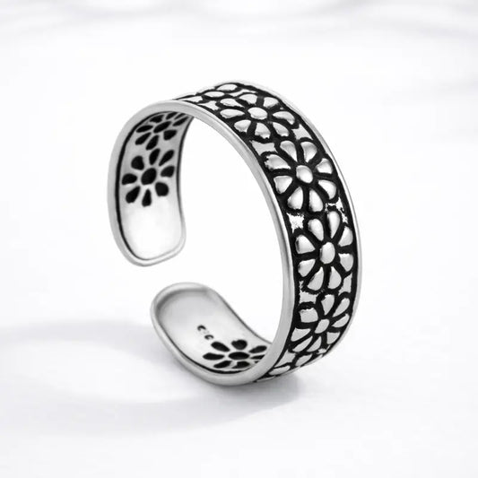 Anillo midi flores