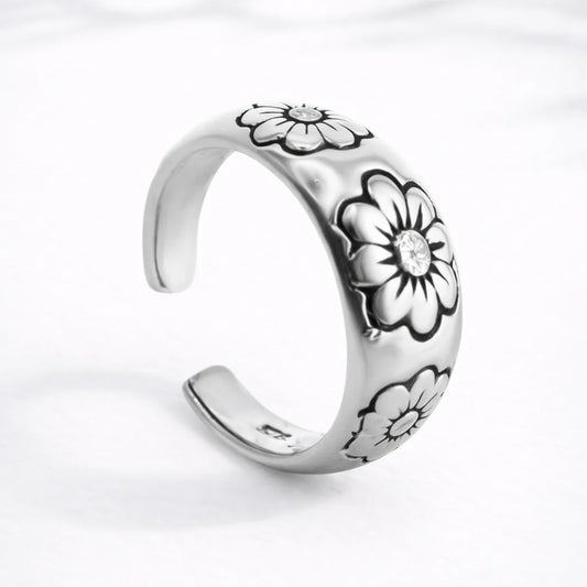 Anillo midi flores