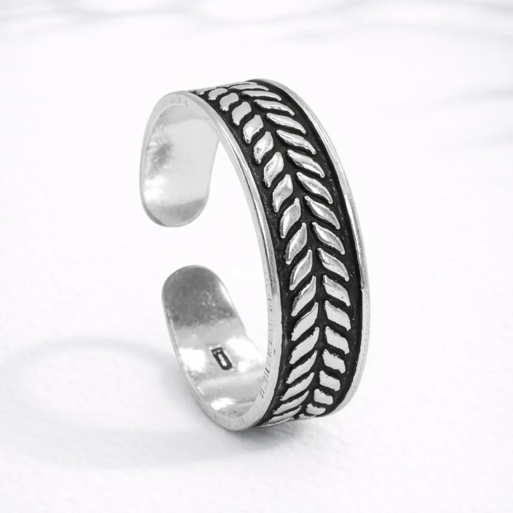 Anillo midi hojas