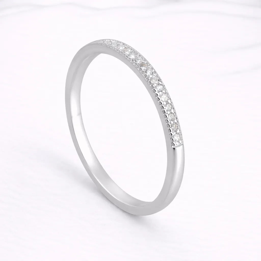Anillo cintillo circones - 10