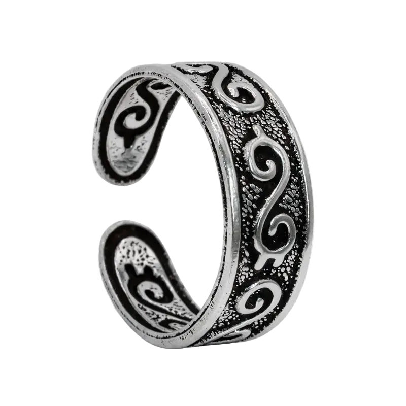 Anillo midi semi espirales