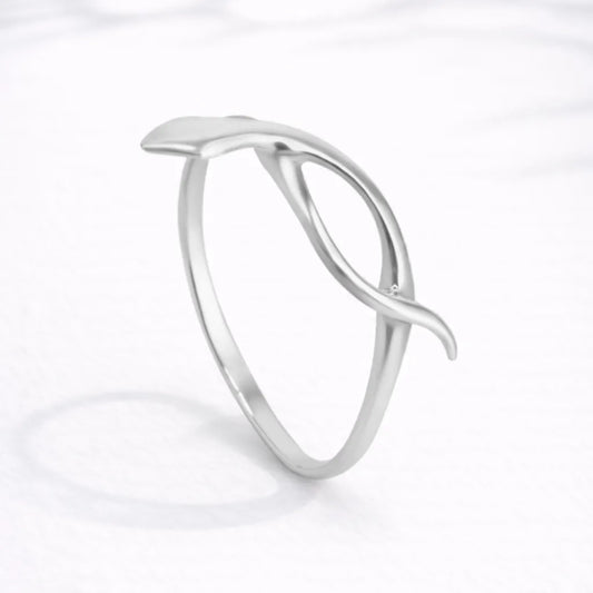 Anillo serpiente liso