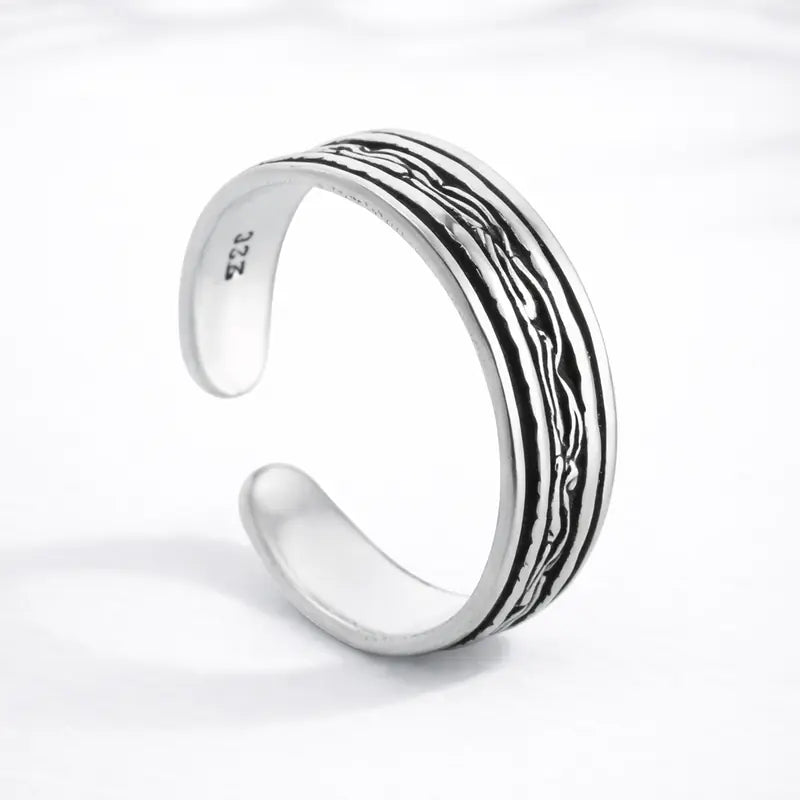 Anillo midi trenzado