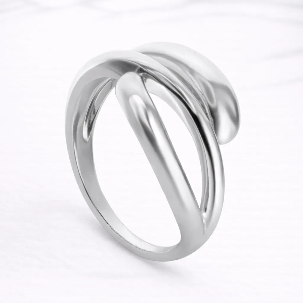 Anillo chunky triple ondeado