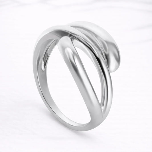 Anillo chunky triple ondeado