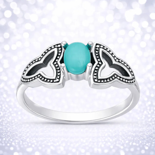 Anillo turquesa trisquel