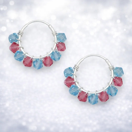 Aros argollas cristales 16mm