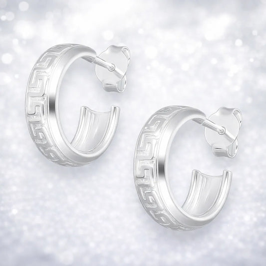 Aros argollas diseño circón 15mm con tornillo