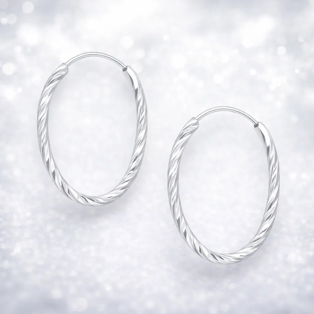 Aros argollas torcidas 25mm ovaladas