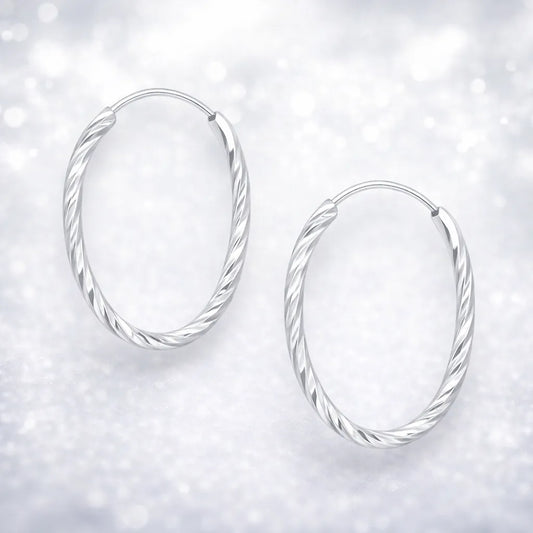 Aros argollas torcidas 25mm ovaladas