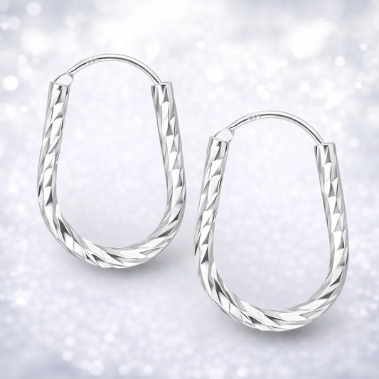 Aros argollas torcidos 20mm ovaladas