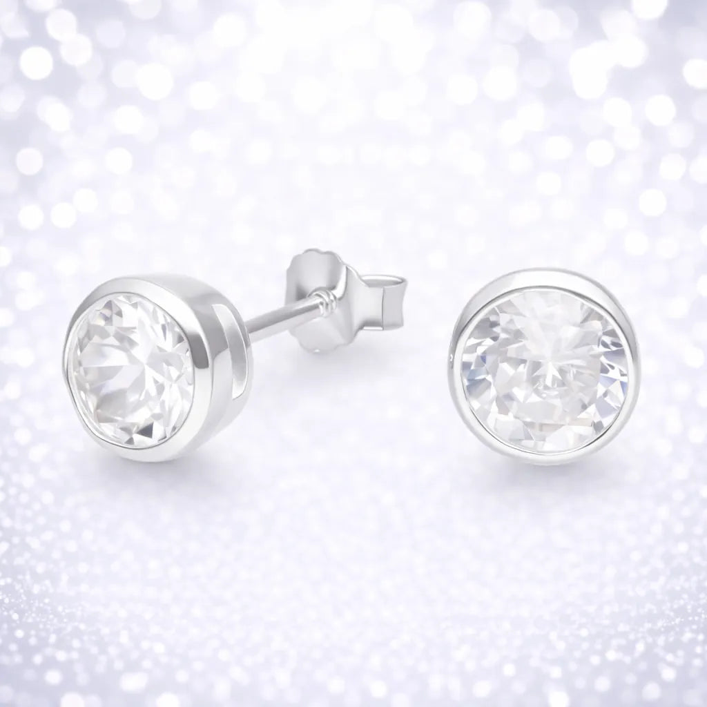 Aros apegados circulares circón 6mm
