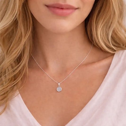 Collar punto luz circón 6mm