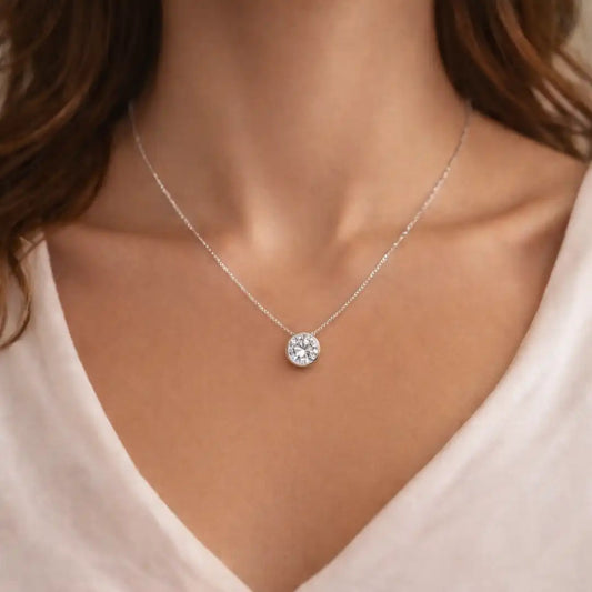 Collar punto luz circón 10mm