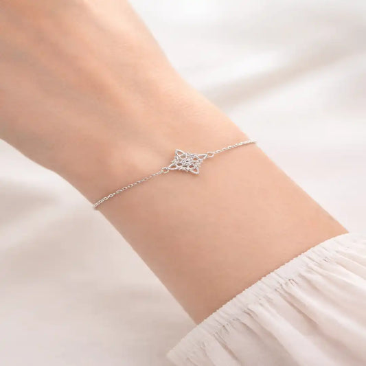 Pulsera nudo de bruja circón esmeralda